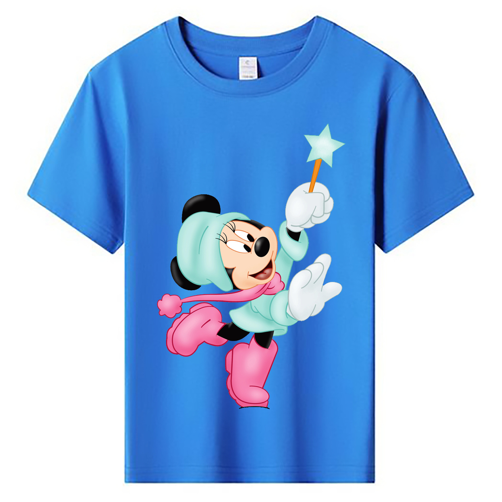 ミッキーマウス Mickey Mouse 綿100％キッズTシャツ（フロントプリント）